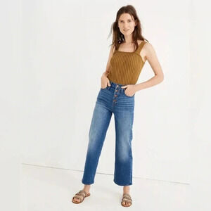 Madewell Slim Wide Leg Crop Button Fly Jeans - Size 27